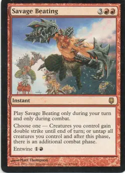 MTG: Darksteel: Savage Beating: Lightly Played Condition - Image 1