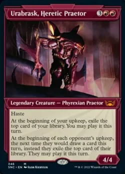 MTG - (Showcase) URABRASK, HERETIC PRAETOR - Streets of New Capenna (M) - Image 1
