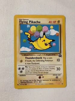 Pokemon TCG Flying Pikachu #25 Black Star Promo 2000 English Card - Image 1