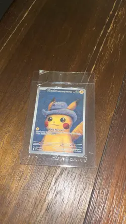 2023 Pokemon Van Gogh Museum Pikachu with Grey Felt Hat Sealed - Image 2