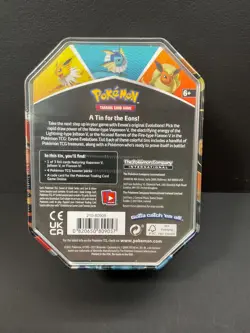 Pokemon TCG Vaporeon V Eevelutions Tin Box 2021 New Factory Sealed - Image 3