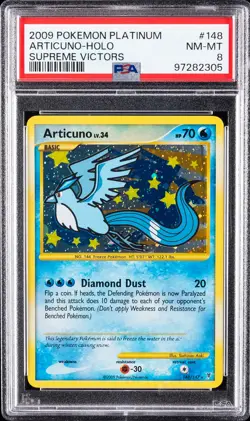2009 POKEMON PLATINUM SUPREME VICTORS #148 ARTICUNO-HOLO PSA 8 - Image 1