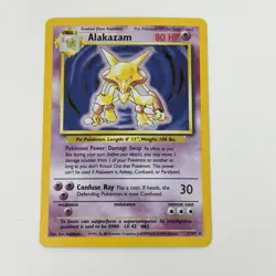 Pokemon Alakazam Base Set Holo Rare 1/102 80 HP Wizards of the Coast - Image 1