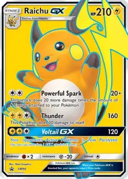 RAICHU GX - SM90 PROMO SUN & MOON PROMO POKEMON NEAR MINT - Image 1