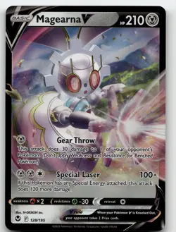 MAGEARNA V 128/195 V RARE SILVER TEMPEST POKEMON NEAR MINT - Image 2