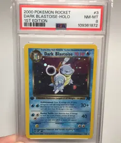 1st Edition Holo Dark Blastoise - PSA 8 NM-MINT - Pokemon TCG 2000 Rocket 3/82 - Image 1