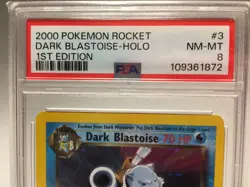 1st Edition Holo Dark Blastoise - PSA 8 NM-MINT - Pokemon TCG 2000 Rocket 3/82 - Image 4