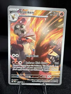 Pokemon Destined Rivals Blaziken IR Illustration Rare 192/182 - Image 1