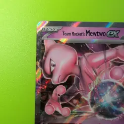 Pokemon TCG Team Rockets Mewtwo EX Holo English, NM Condition - Image 2