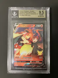 Pokemon TCG Celebrations Promo Lance's Charizard V SWSH133 - Beckett BGS 9.5 - Image 1