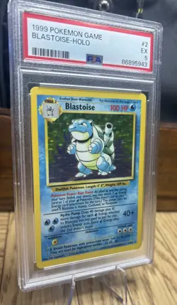 1999 POKEMON GAME BLASTOISE - HOLO PSA #2 EX 5 - Image 3
