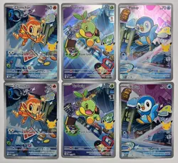 2x set Pokemon TCG First Partner Illustration Collection Series Sinnoh Starters - Image 1