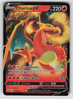 Charizard V 018/159 Holo V Rare Crown Zenith Pokemon Near Mint - Image 1