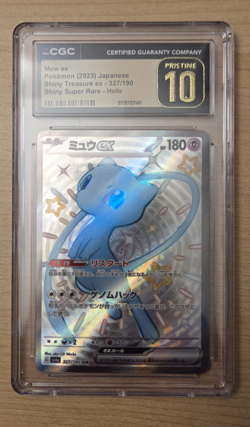 Pokemon Mew ex Shiny Super Rare Holo EX CGC 10 Sv4a 327/190 Japanese - Image 1