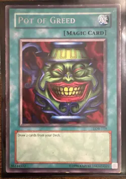 Yu-Gi-Oh! TCG Pot of Greed Legend of Blue Eyes White Dragon LOB-119 Unlimited... - Image 1