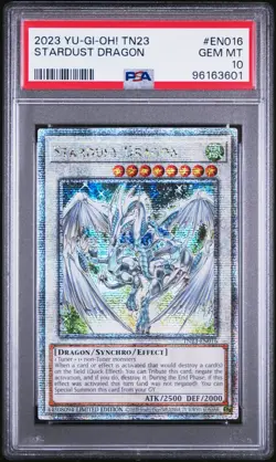 PSA 10 GEM MINT Yugioh Stardust Dragon TN23-EN016 Quarter Century Secret Rare - Image 1