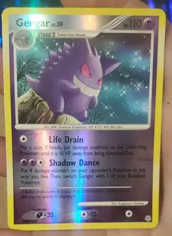 Pokemon Gengar 27/130 Reverse Holo Diamond & Pearl Rare Card English - Image 2