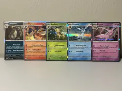 Pokemon Prismatic Evolution 5 Card Lot Eevee Evolutions Lot Umbreon Flareon TCG - Image 1