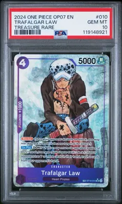 PSA 10 TRAFALGAR LAW TREAUSRE RARE ST10-010 ALT ART ONE PIECE CARD ENGLISH - Image 1