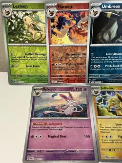 Eevee Evolutions Reverse Holo Prismatic Evolution 8 Card Lot - Image 2