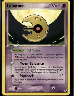 Lunatone Rare Legend Maker 20/92 Psychic Pokemon Card - Image 1