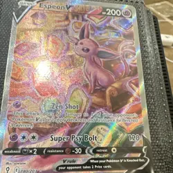 Pokemon Espeon V Full Art Ultra Rare Holo 180/203 Evolving Skies English Card - Image 1
