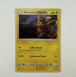 Pokemon Detective Pikachu SM190 Promo Holo 2019 Card - Coffee Break Corkscrew - Image 1