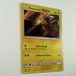 Pokemon Detective Pikachu SM190 Promo Holo 2019 Card - Coffee Break Corkscrew - Image 2