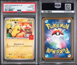 Pikachu 020/M-p McDonald's Happy Set Promo Pokemon Card PSA 10 Gem MT Burgerchu - Image 5