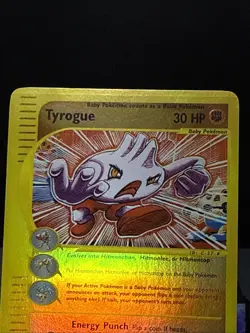 Pokemon Card Tyrogue 63/147 Aquapolis Set Reverse Holo Komiya Light Play - Image 2