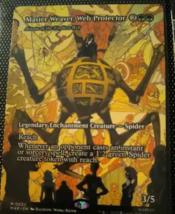 Master Weaver, Web Protector - Arasta of the Endless Web MTG #32 M/NM Borderless - Image 1