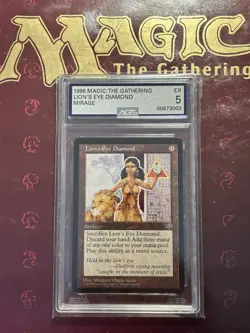 1996 MTG Magic the Gathering ~ Mirage ~ Lion's Eye Diamond ~ AGS 5 EX - Image 1