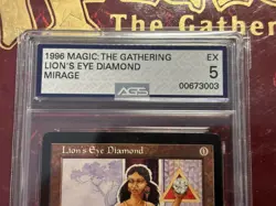 1996 MTG Magic the Gathering ~ Mirage ~ Lion's Eye Diamond ~ AGS 5 EX - Image 2