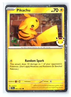 Pikachu Pokemon Day 30th Anniversary Cosmos Holo #051/162 Near Mint or Better - Image 1
