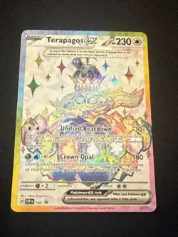 Terapagos EX Pokemon SVP 165 Full Art Illustration Rare Black Star UPC Promo, NM - Image 1
