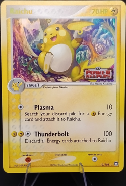Pokemon Raichu Stamped Reverse Holo Power Keepers 12/108 Stage 1 HP70 Rare - Image 1