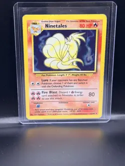 Pokemon TCG Ninetales Holo Rare Unlimited 12/102 Base Set - Image 1