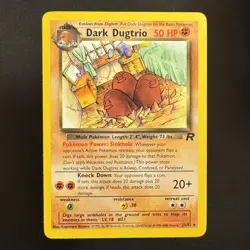 Dark Dugtrio - 23/82 - Team Rocket - Pokemon - Rare - Damaged - Image 1
