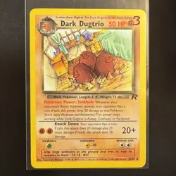 Dark Dugtrio - 23/82 - Team Rocket - Pokemon - Rare - Damaged - Image 3