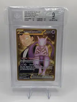 Pokemon (2025) S&V Destined Rivals 240 Team Rockets Mewtwo Ex HR BGS 9 - Image 1