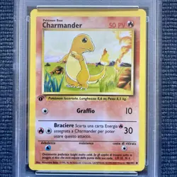 Pokemon •🔥 Carta Charmander Set Base 1 Ed First Edition Card Ita •🔥 PSA 8 - Image 3