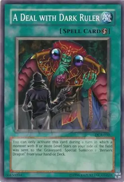 Yugioh - A Deal with Dark Ruler - DCR NM - Plus Free Holographic Card - Image 1