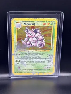 Wizards of the Coast Nidoking Base Set 11/102 90 HP Holo Rare Pokemon Card - Image 1
