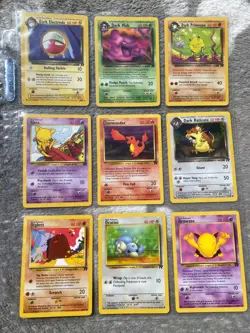 Rocket Set Pokemon Cards Collection No Duplicates Bundle Vintage WOTC 1999 - Image 1