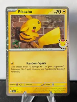 Pikachu Pokemon Day Stamped Pikachu Box #051/162 Pokemon Card TCG - Image 1