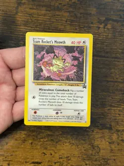 Team Rocket’s Meowth #18 Black Star Promo WOTC 2000 Pokemon Card LP+ - Image 5