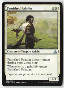 MTG - Famished Paladin #8 - Regular - RIX Rivals of Ixalan - Image 1