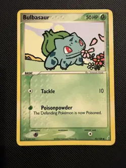 🌱 Bulbasaur 45/100 Crystal Guardians LP Pokemon Card 2006 Vintage - Image 1