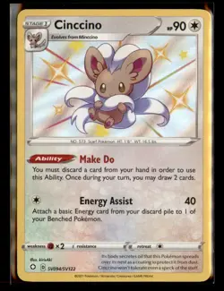 Pokemon TCG SWSH Shining Fates Cinccino Shiny Holo SV094/SV122 - Image 1