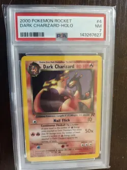 Pokemon TCG Dark Charizard 4/82 Team Rocket Holo! PSA 7! - Image 3